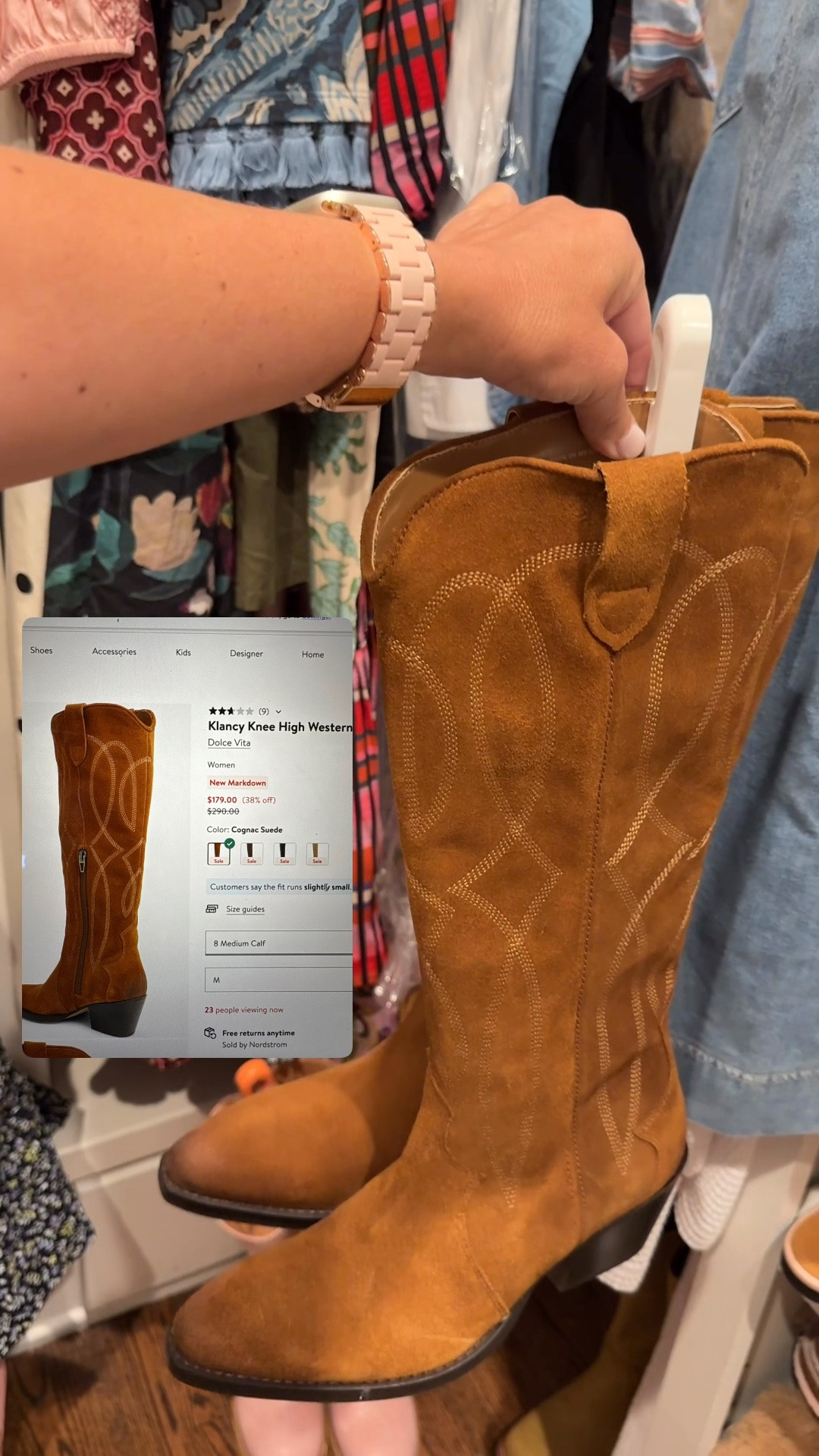 My new boats are already marked down! I wear my true size 8 in the cognac. ￼

#LTKstorytime #LTKSaleAlert #LTKSeasonal