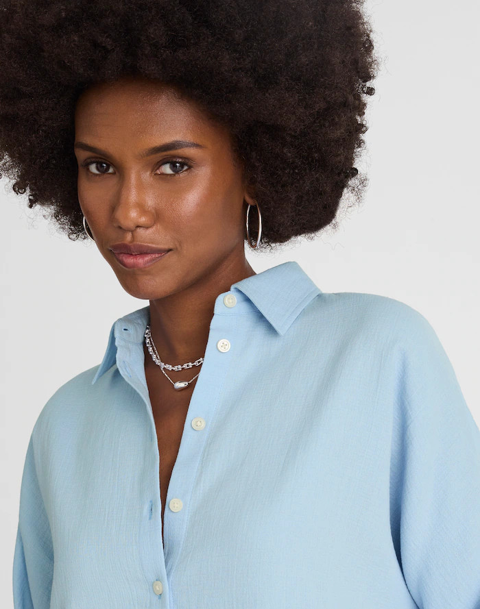 Cotton Double-Gauze Oversized Shirt | Madewell
