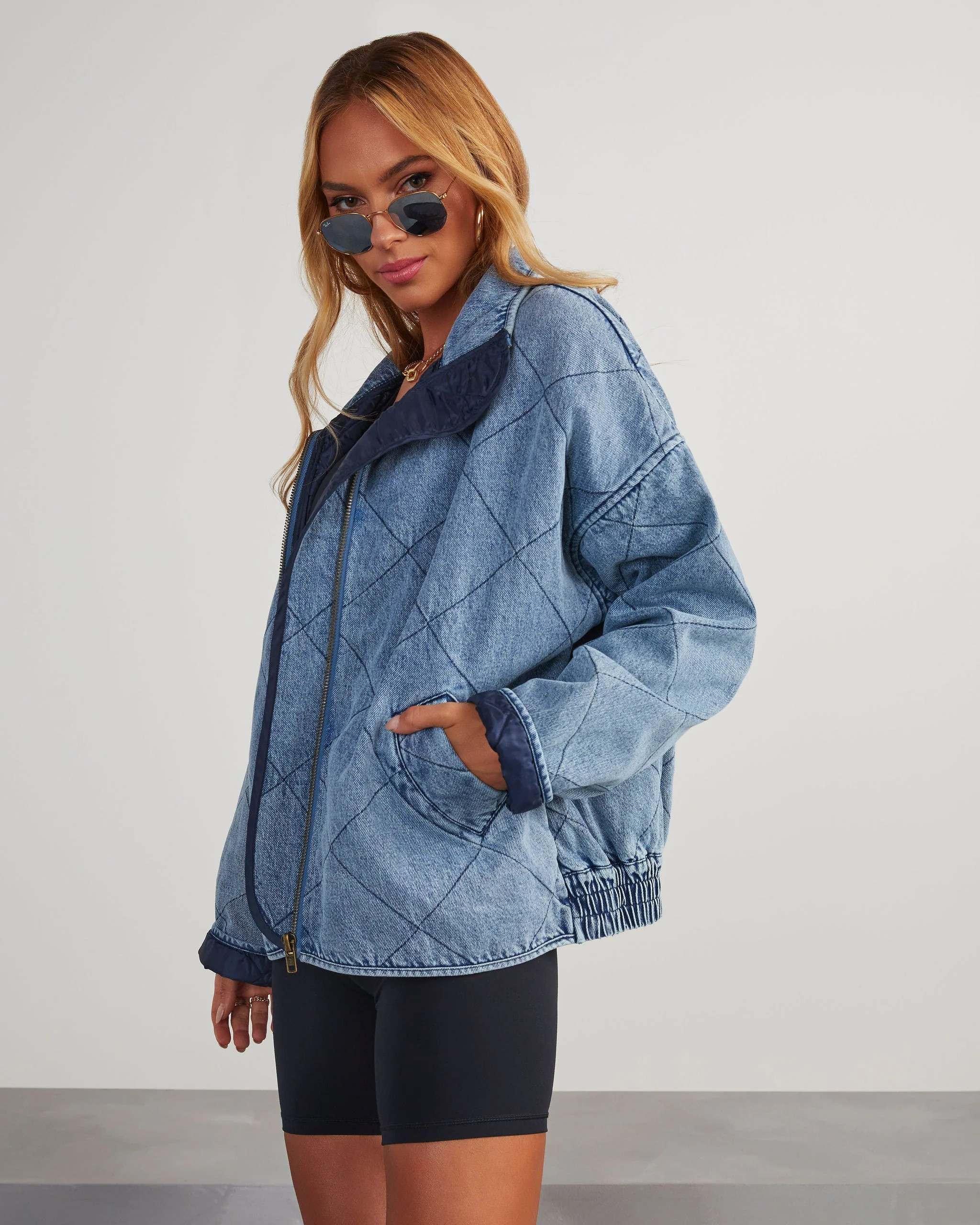 Xander Quilted Denim Jacket | VICI