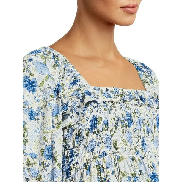 Romantic Gypsy Women’s Maternity Square Neck Ruffle Top - Walmart.com | Walmart (US)