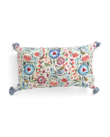 14x24 Outdoor Floral Oblong Pillow | TJ Maxx