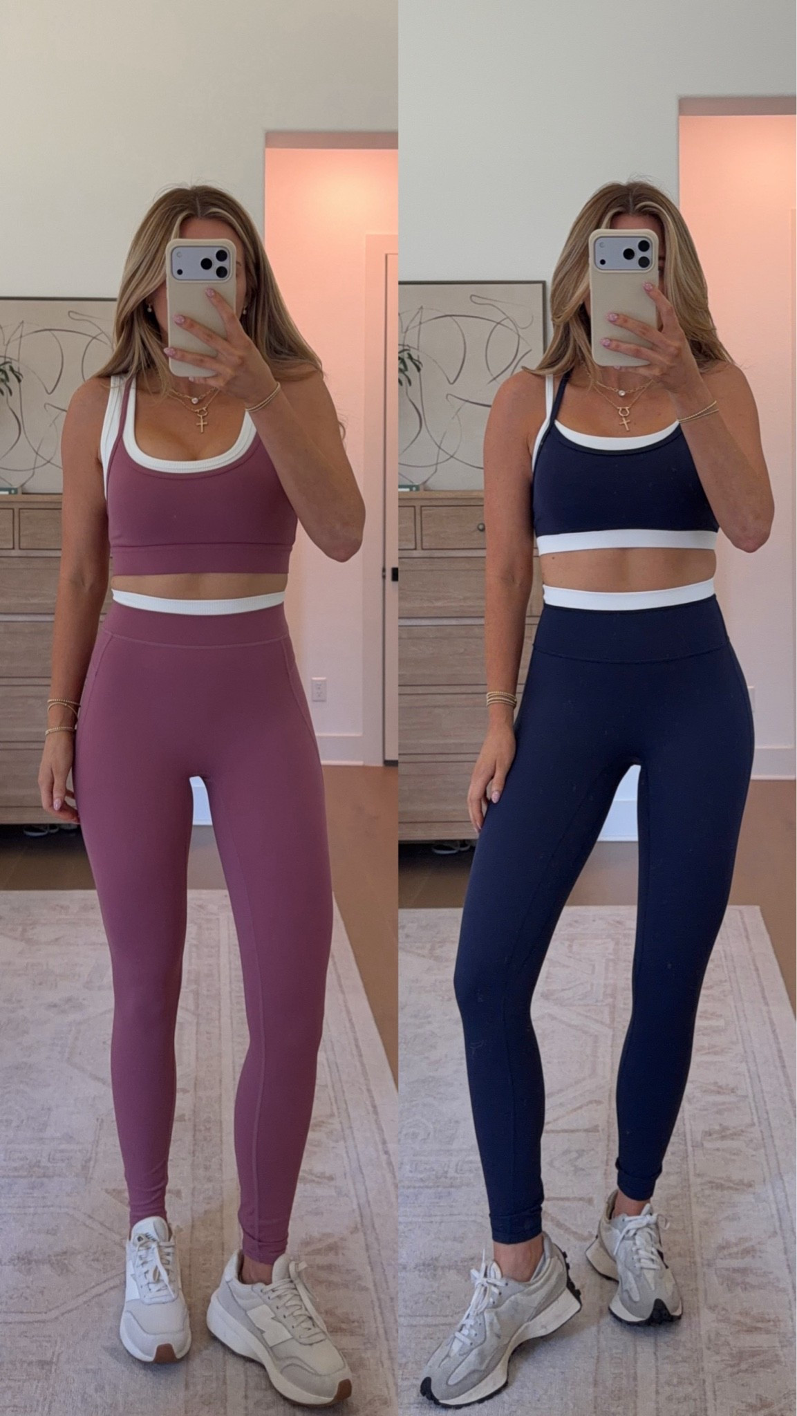 wearing xs in both amazon workout sets!