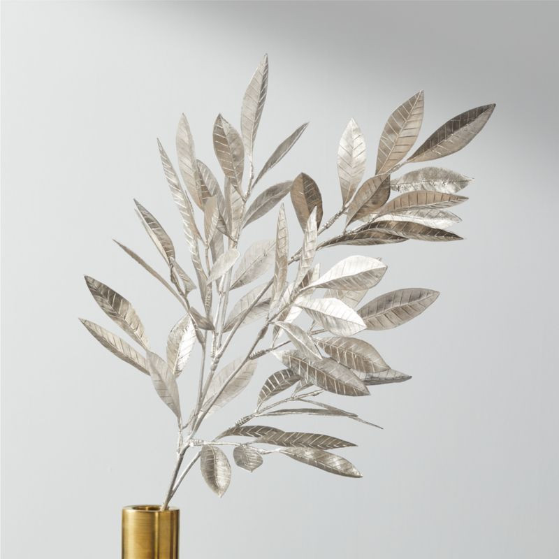 Faux Champagne Bay Leaf Stem 30" + Reviews | CB2 | CB2