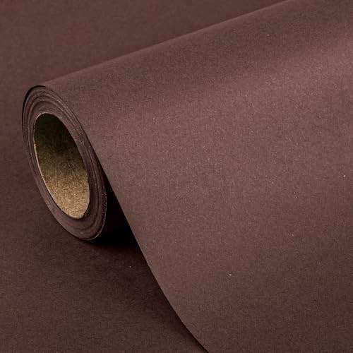 Flyhill Chocolate Brown Recyclable Kraft Paper Roll-17in x 32.8Ft-46.8sqft-Reversible Gift Wrap R... | Amazon (US)