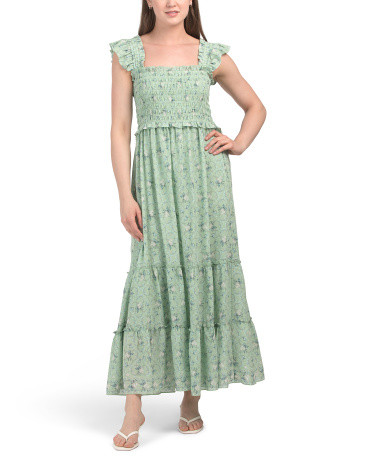 Flutter Sleeve Maxi Dress | TJ Maxx