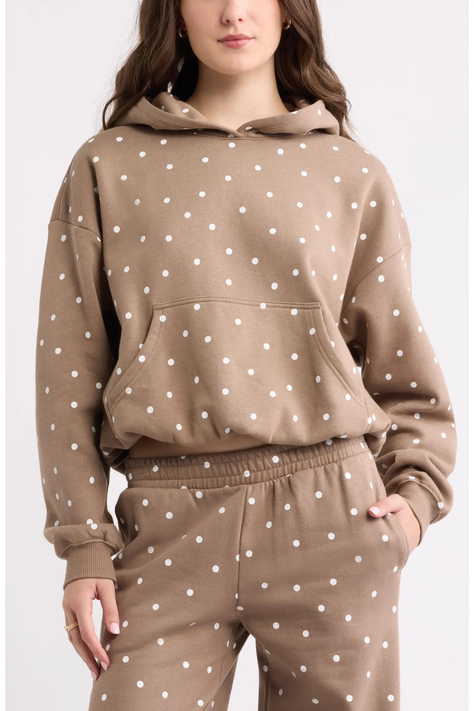 BP. Printed Oversize Bubble Hem Hoodie (Women) | Nordstrom | Nordstrom