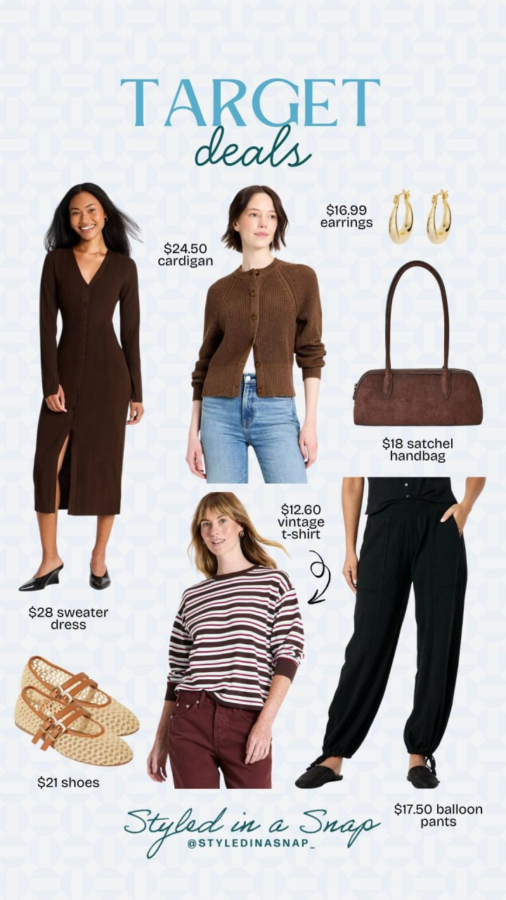 Target deals you need to see 👀 Sweater dresses, cardigans, and balloon pants all under $30!


// Target Deals, Target Sale, Target Fashion Fall, Target Fashion Finds, Target Outfits Women
 

 #LTKootd #LTKSeasonal #LTKSaleAlert