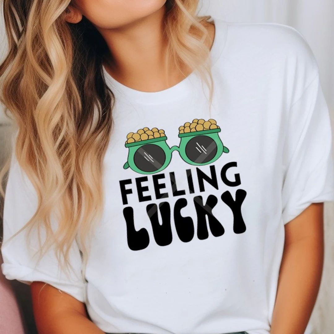 St. Patrick's Day Feeling Lucky Shirt Tshirt Adult - Etsy | Etsy (US)