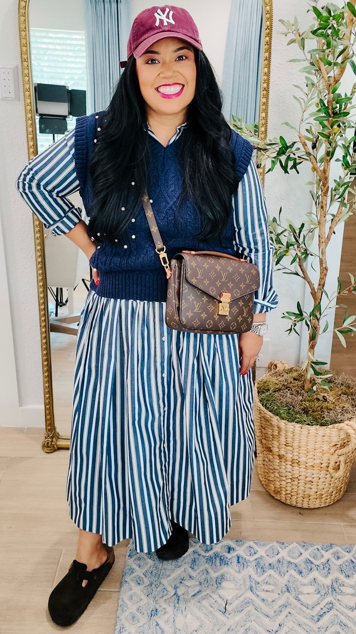 This casual look from Walmart is so fun and it’s a great way to layer your outfits to create more versatility in your wardrobe! 

I’m wearing a Large in the dress and vest! My hat is from 47 brand and I have it in soo many different color ways. 

My Birkenstock Boston clogs are a fall staple for me, and I love wearing them with a chunky sock when the weather cools down here. 

Cotton dress, fall outfit ideas, Walmart fashion, Free Assembly, midsize, plus size, smiles and pearls

#LTKOver40 #LTKSeasonal #LTKMidsize