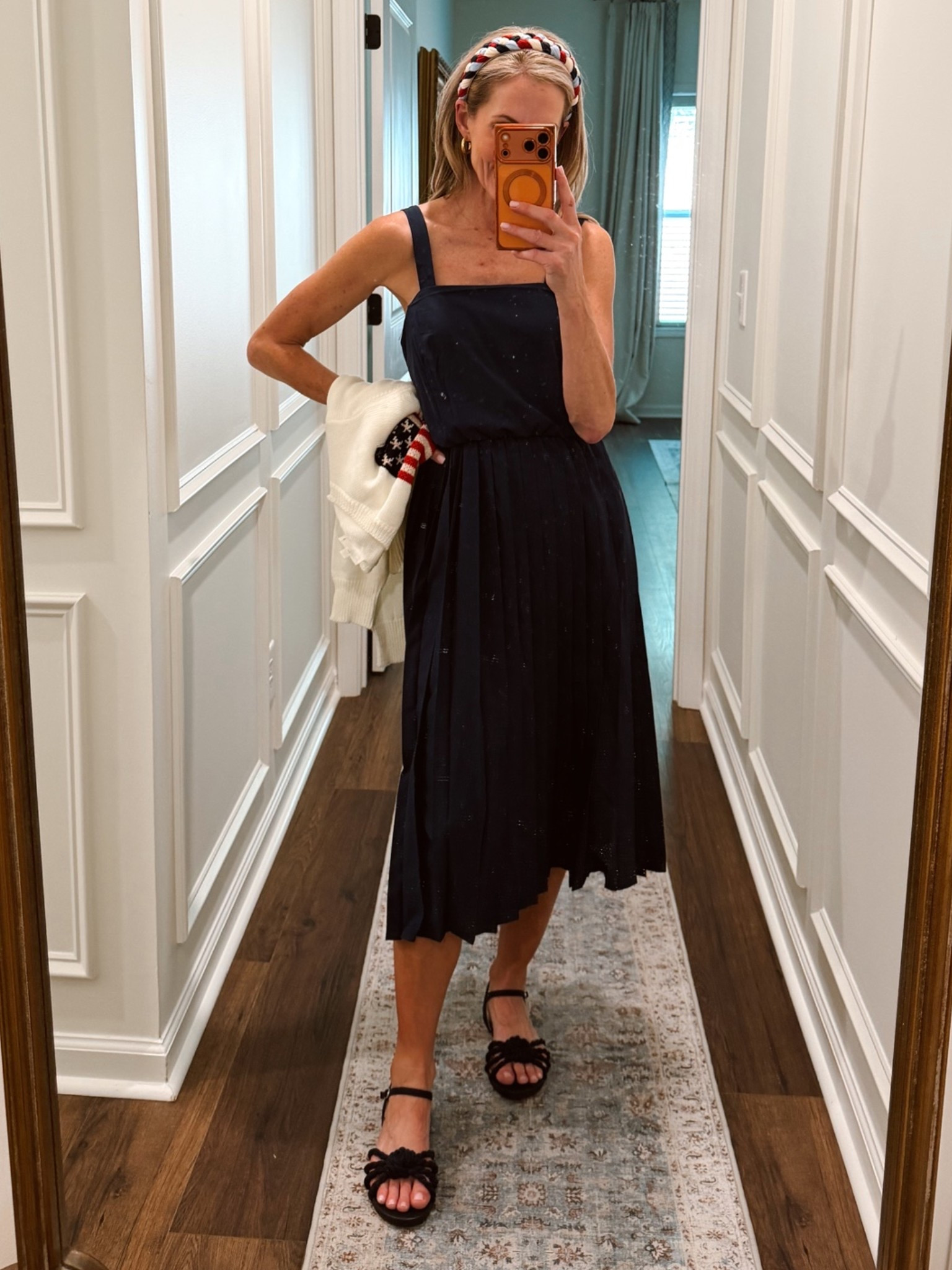 The $32 active dress that I am obsessed with… Would look so cute with a scarf or justice Fun flag sweater