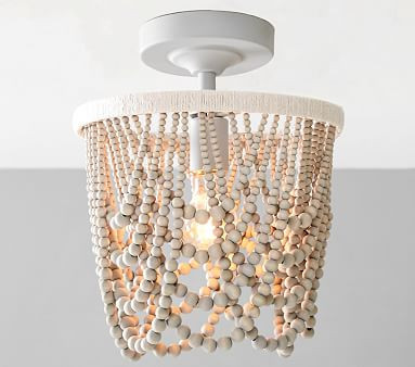 Draped Bead Adjustable Flushmount | Pottery Barn Kids