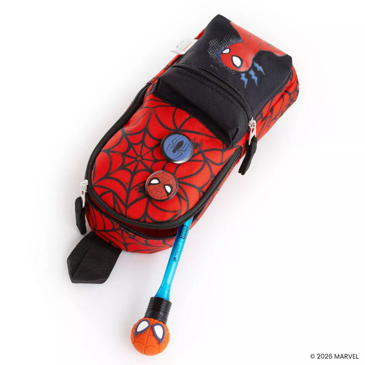 Yoobi Marvel Backpack Pencil Pouch with Pins and Notebook Strap, School Supplies | Target