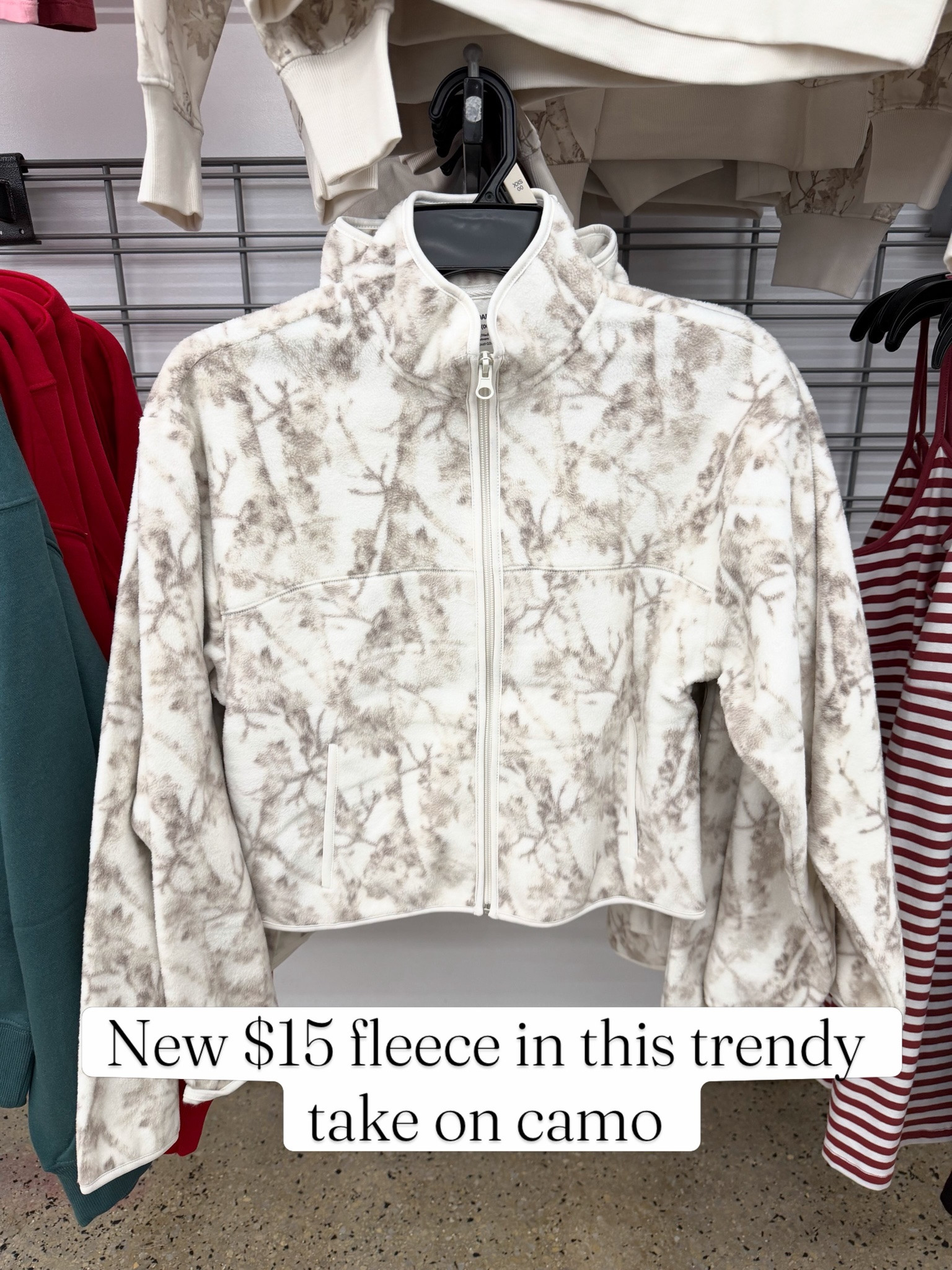 New fleece at Walmart! I grabbed a size large. Boxy cropped fit. #walmartfashion