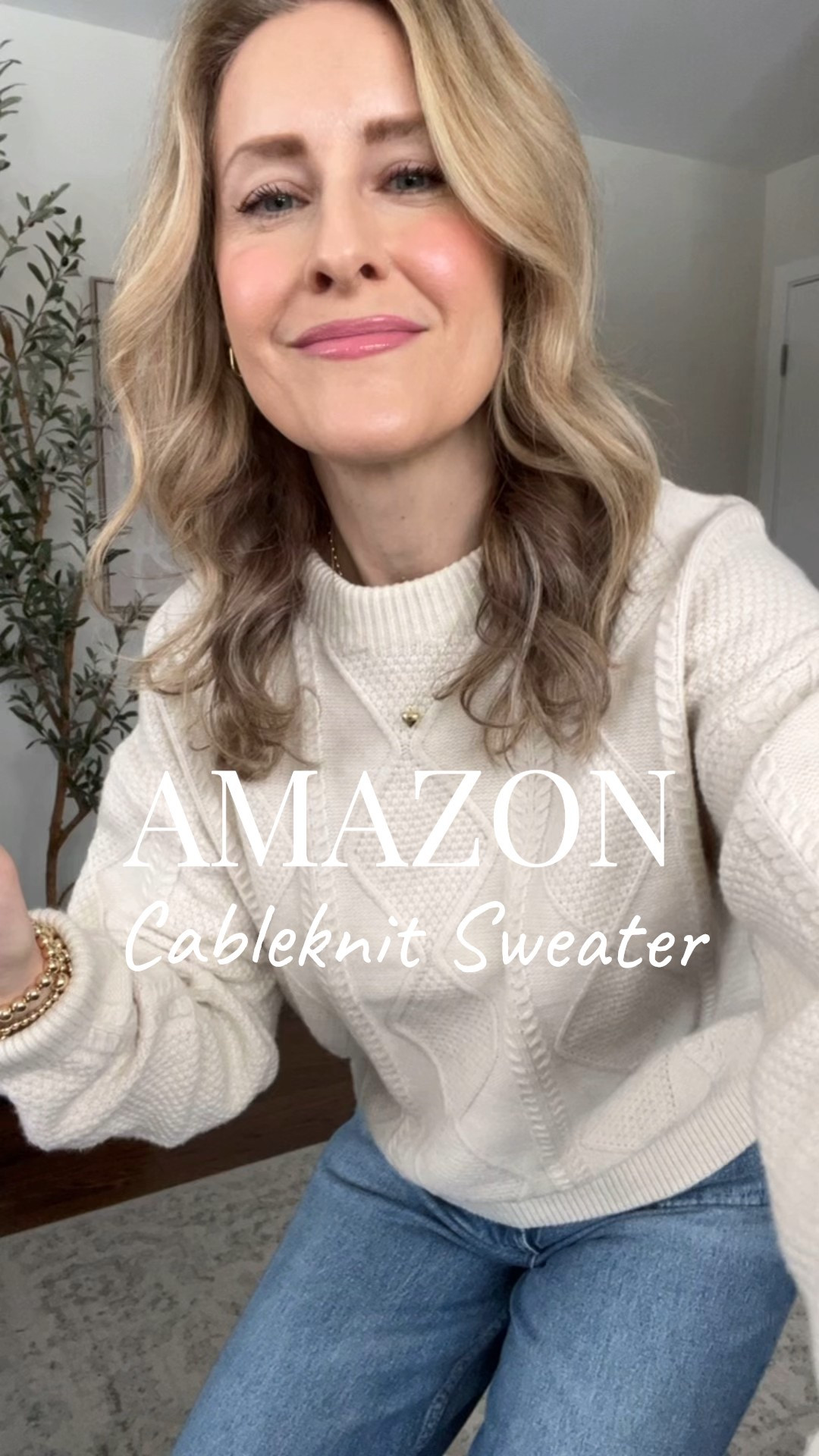 Now $14.90 on deal! Amazon cableknit sweater, great price for a really nice soft cozy sweater, I also have it in red and wore it a lot around the holidays. I got my usual size small. #amazon #amazonfashion 

#LTKOver40 #LTKSaleAlert #LTKmomlife