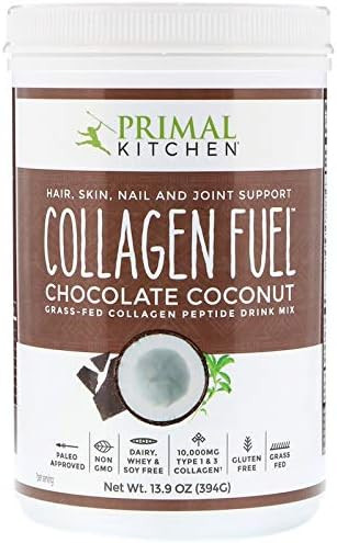 Primal Kitchen Collagen Peptide Drink Mix, Collagen Fuel, Chocolate Coconut, 13.9 oz (394 g) | Amazon (US)