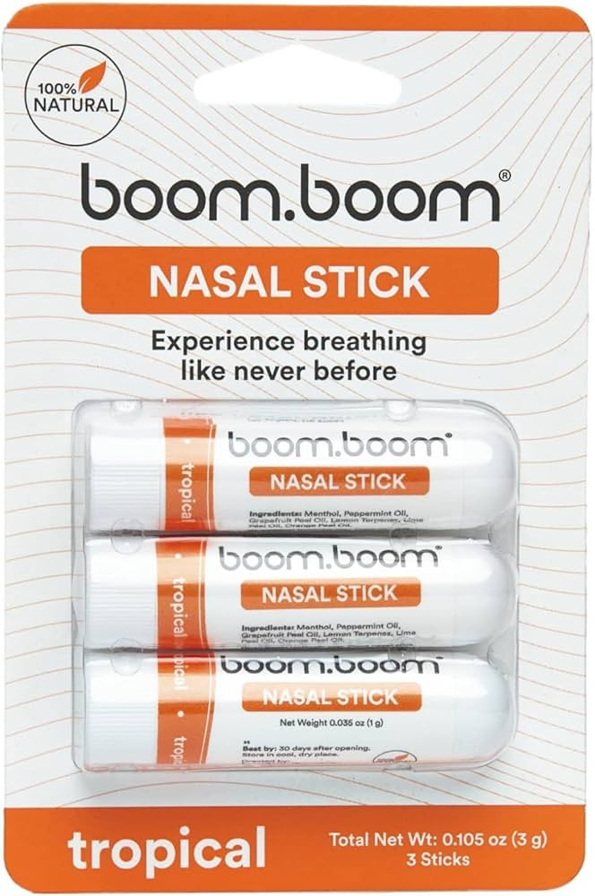 BoomBoom Nasal Stick (3 Pack) | Vapor Flow Technology | Better Breathing + Natural Focus | Cool R... | Amazon (US)