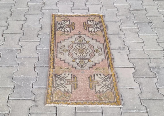 Small Oushak Rug Mini Turkish Vintage Rug Anatolian Kilim | Etsy | Etsy (US)