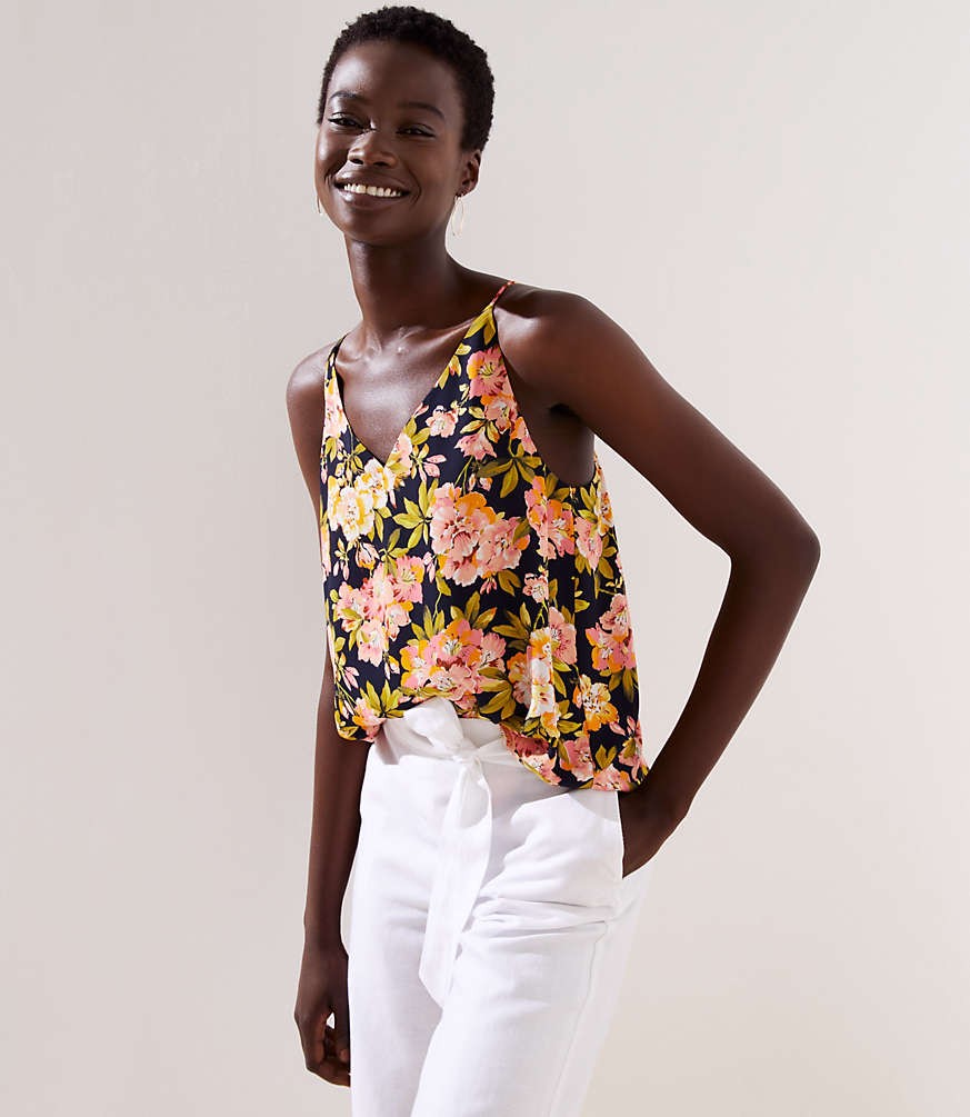 Floral Strappy Cami | LOFT