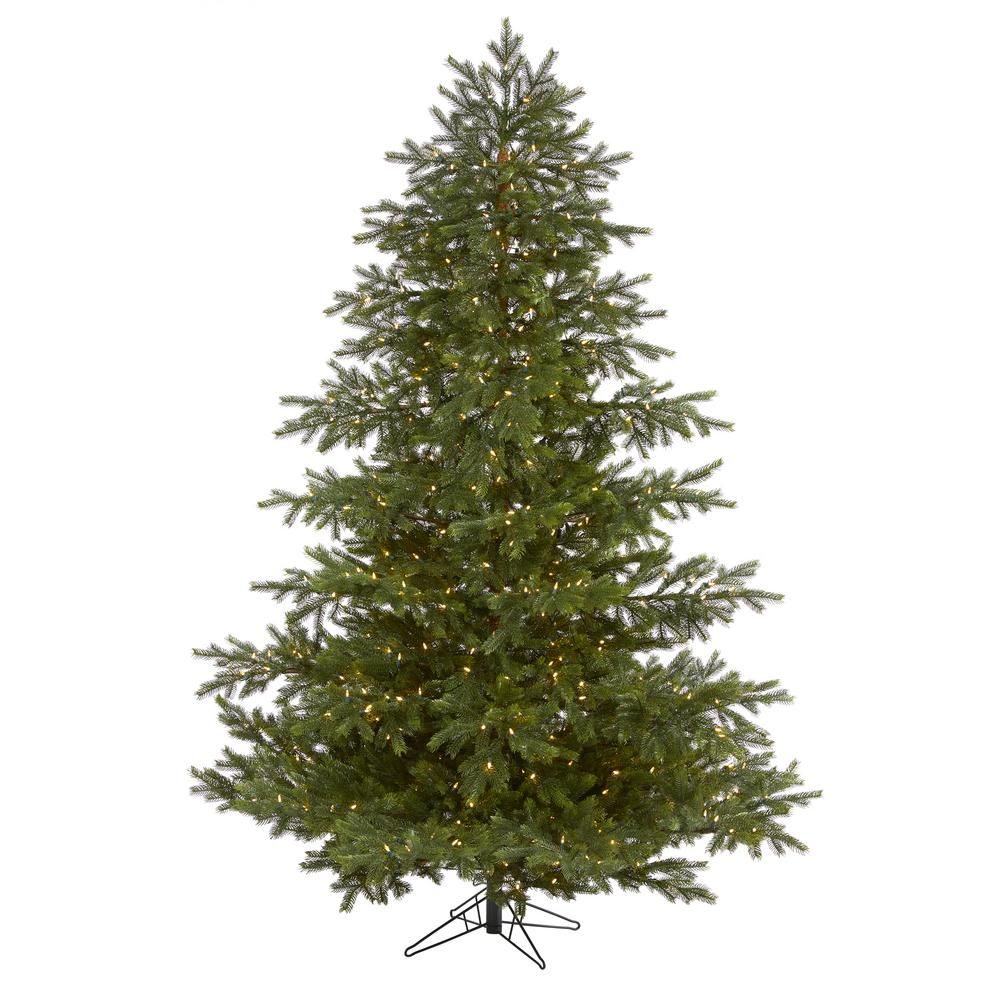 Nearly Natural 7.5 ft. Pre-lit South Carolina Spruce Real Touch Artificial Christmas Tree with 65... | The Home Depot