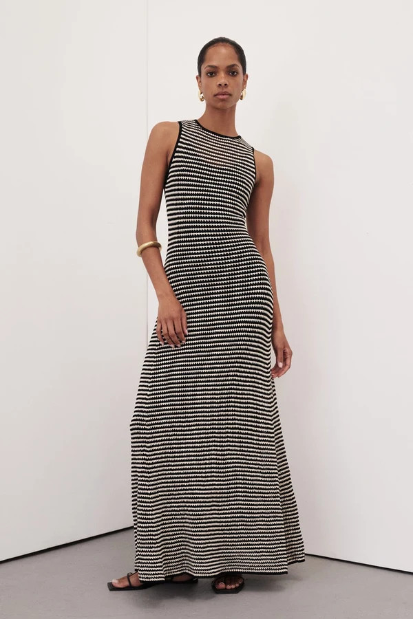 NATE BLACK SLEEVELESS MAXI DRESS | DISSH