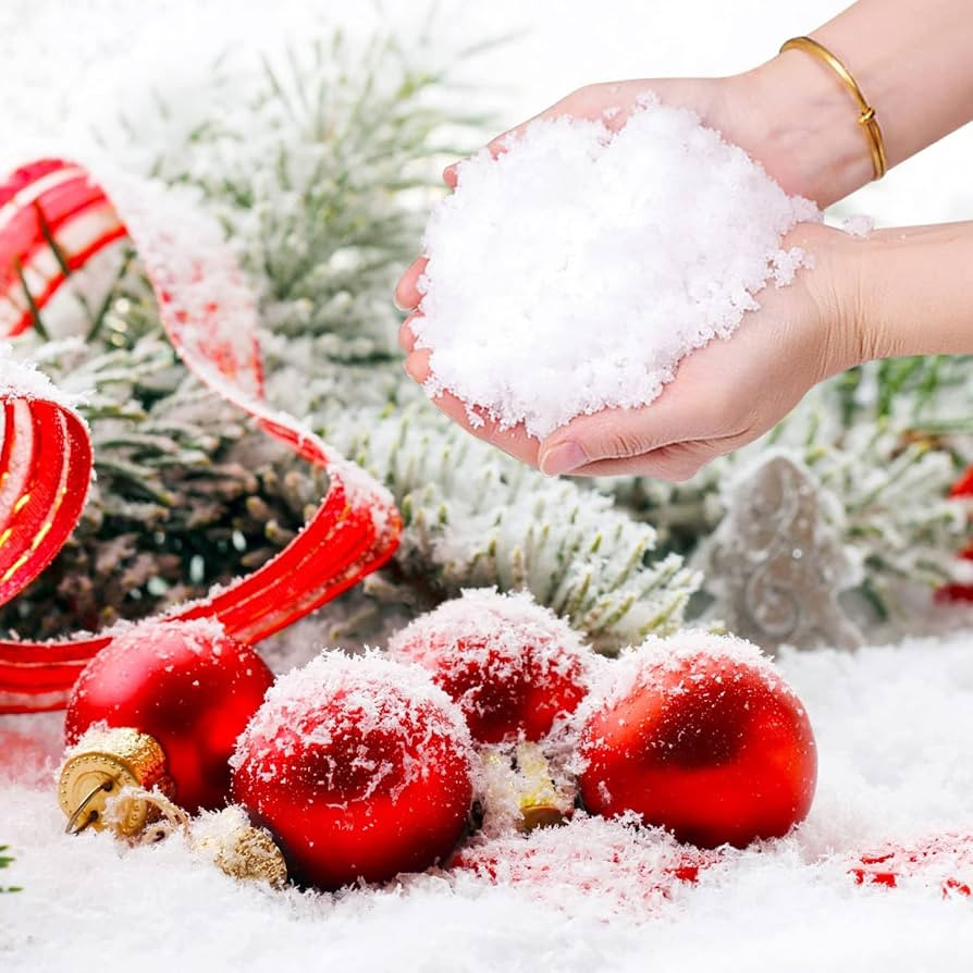 hatisan 11 Ounces Fake Snow Decoration - Artificial Snow for Christmas Decoration, Fake Snow for ... | Amazon (US)