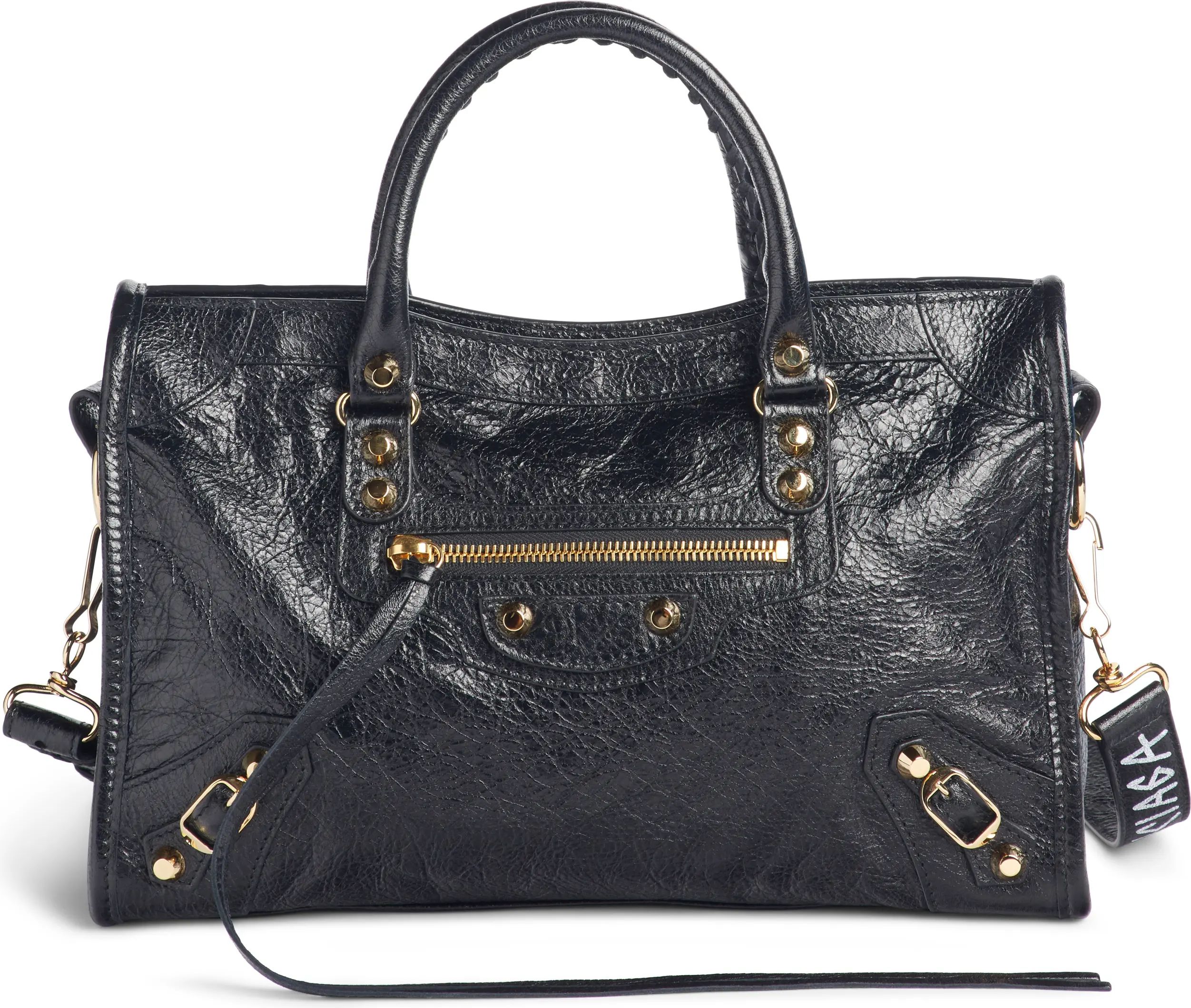 Balenciaga Arena Classic City Leather Tote with Graffiti Strap | Nordstrom