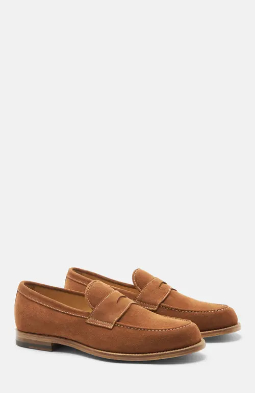 SCAROSSO Edward Loafers in Tan - Suede at Nordstrom, Size 40 | Nordstrom