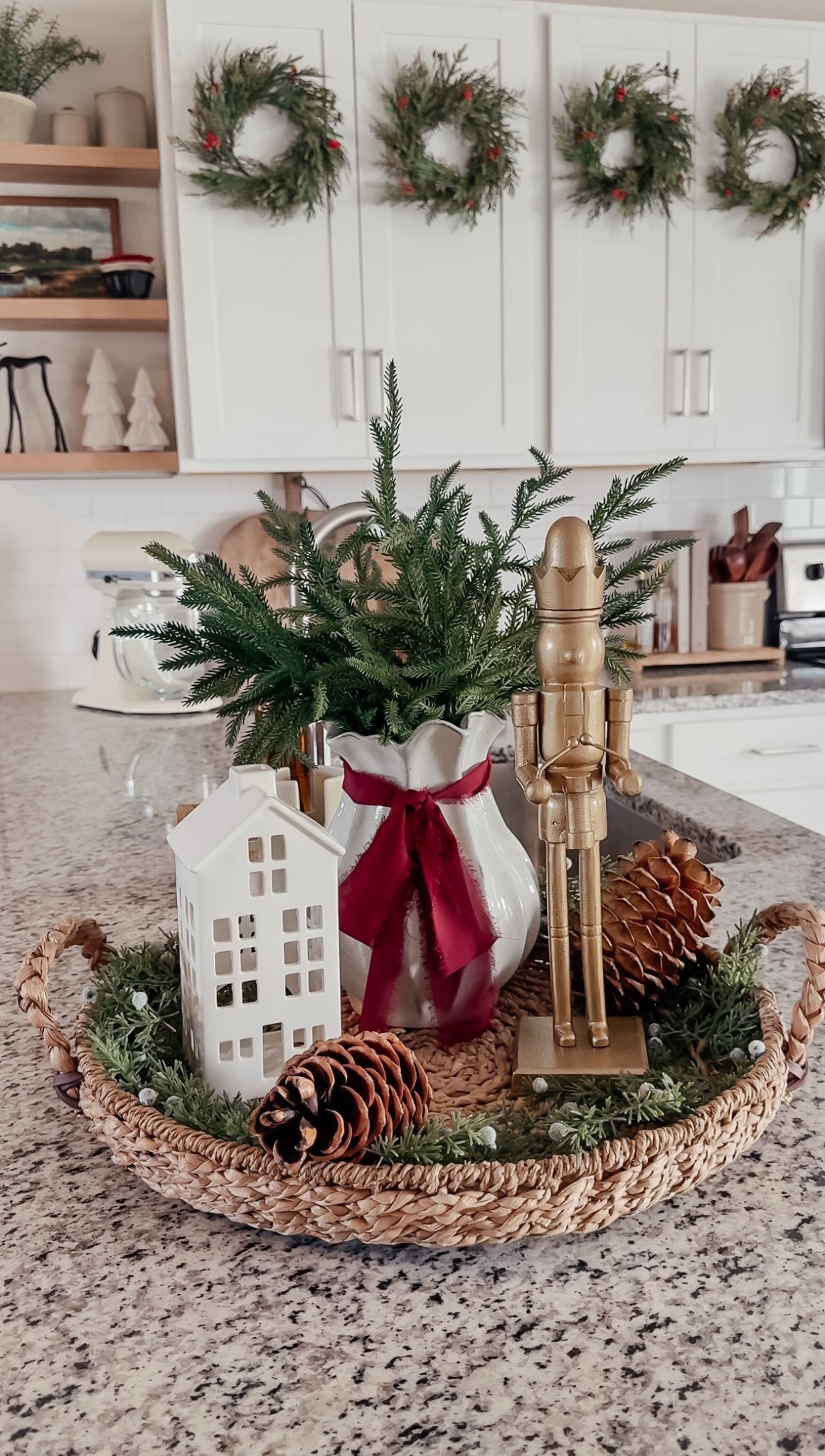 🎄Comment SHOP for this simple Christmas centerpiece ideas 🎄 These little nutcrackers have stolen my heart this year, they are too stinkin cute!! — mix with some real touch greenery, pop of red and pinecones for a natural, organic, Christmas styling🤎

#LTKHome #LTKSeasonal #LTKHoliday