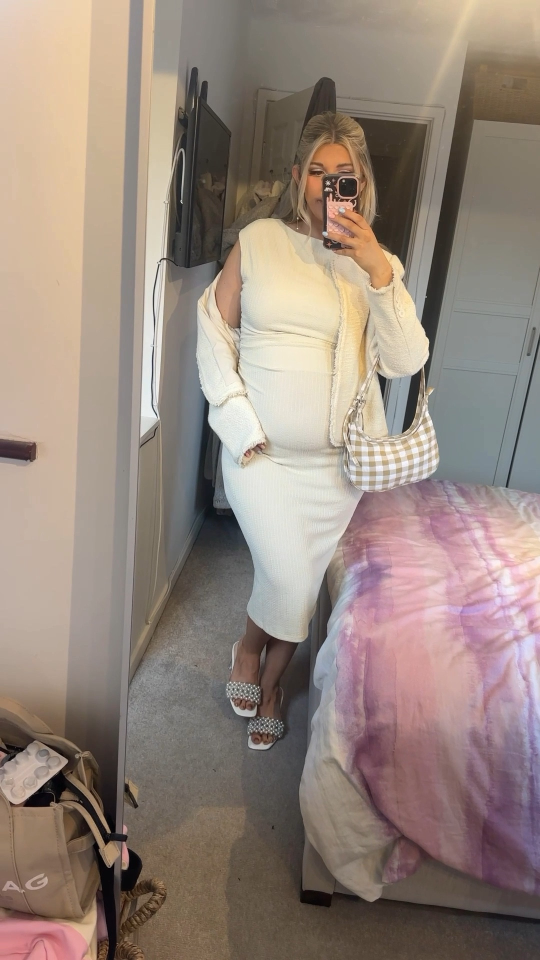 Gender reveal outfit/ baby shower outfit inspo 🌸🦋🤍

#bumpdate #bumpfriendlyfashion #babyshoweroutfit #bumpfriendlyoutfits #ootd 

#LTKpartywear #LTKmaternity #LTKmodest