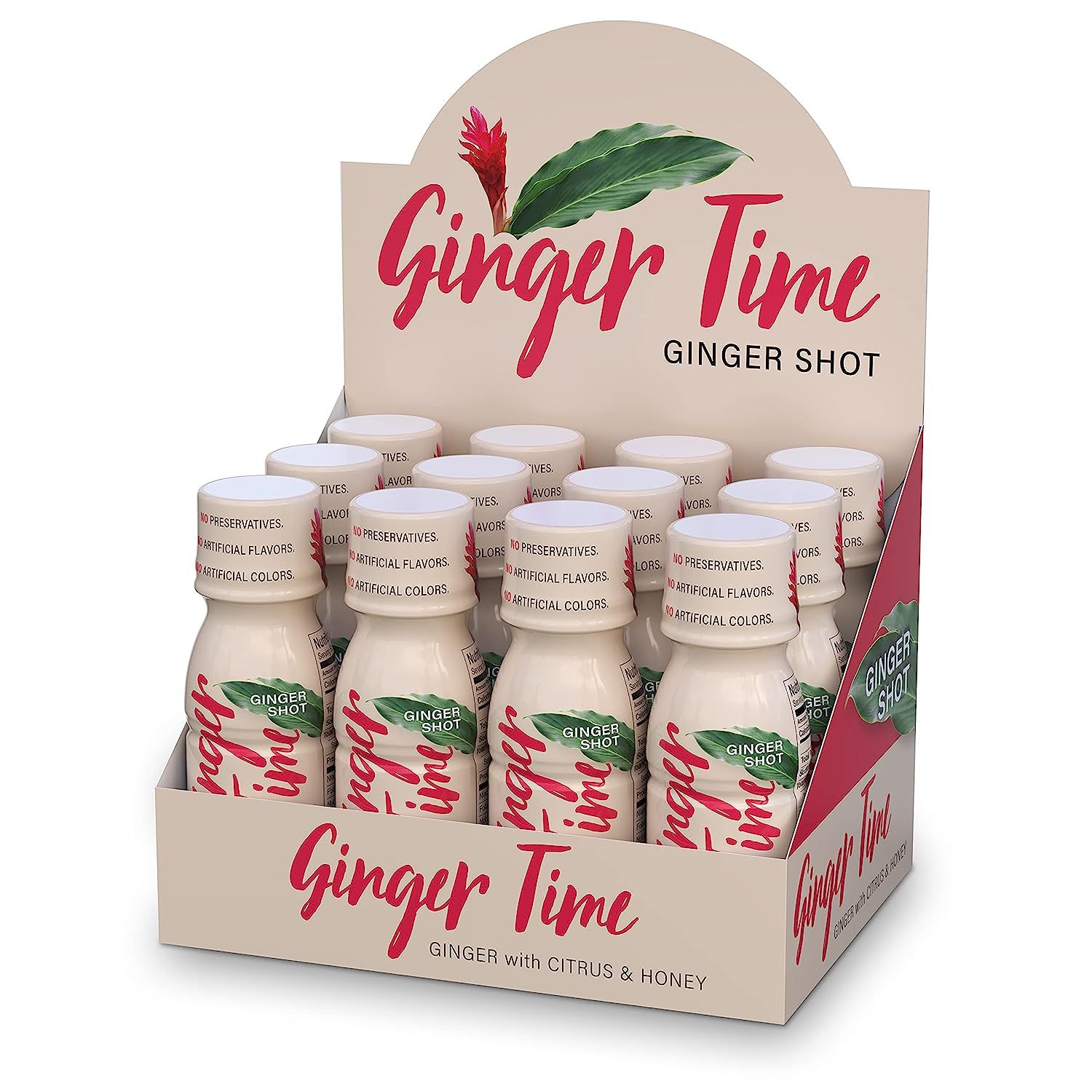 Ginger Time Ginger Shots - Ginger with Citrus & Honey | Non-GMO | No Preservatives or Artificial ... | Amazon (US)
