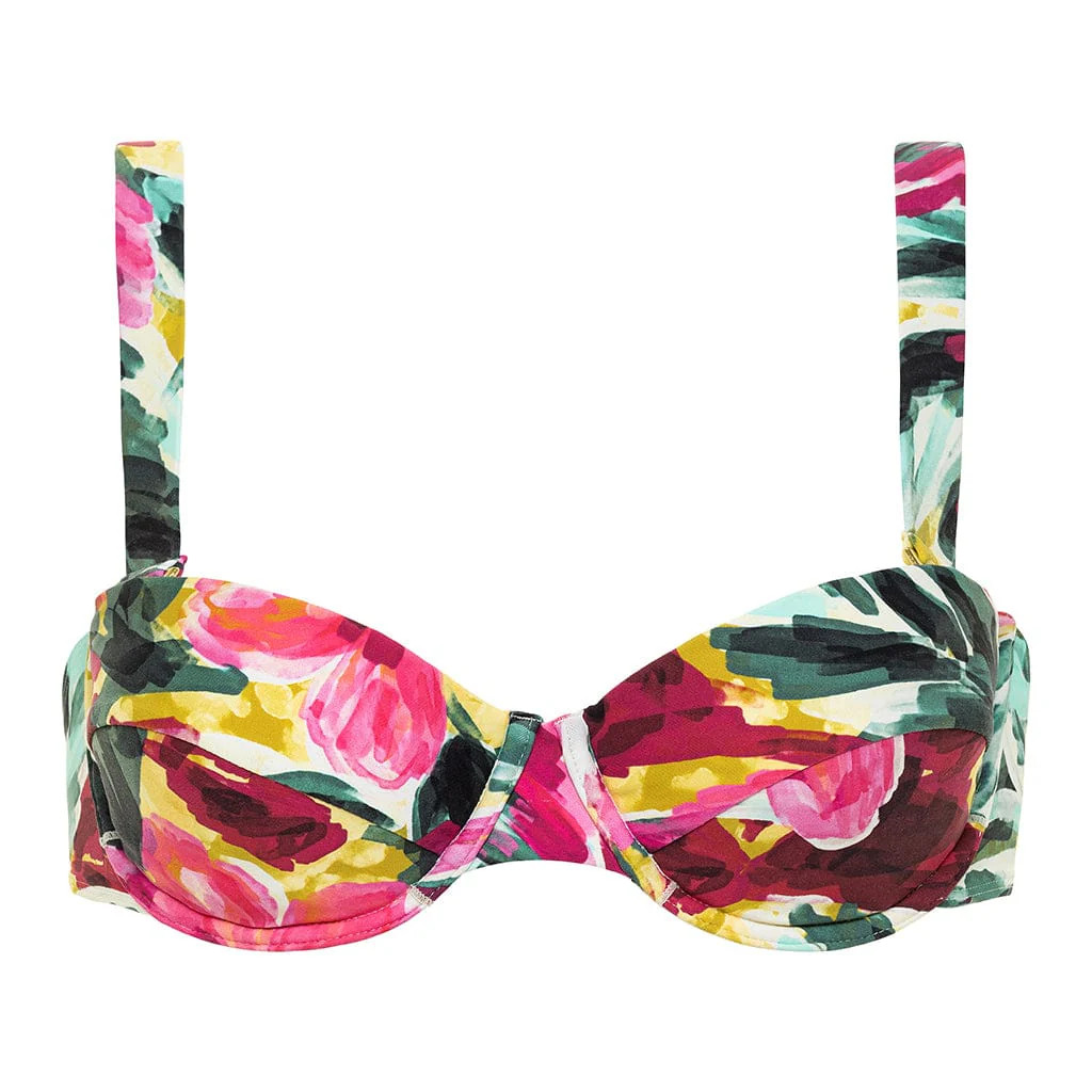 Isla Floral Bustier Bikini Top | Montce