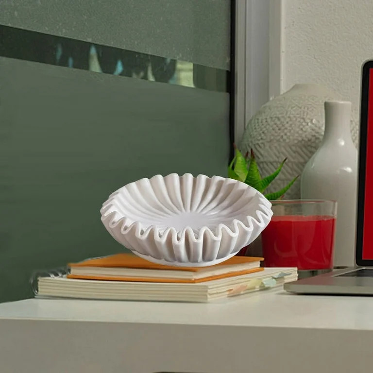 RBCKVXZ Ruffled Decorative Bowl - Living Room Design Coffee Table Bookshelf and Console Table Des... | Walmart (US)