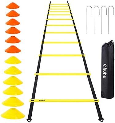 Ohuhu Speed Training Ladder Agility Training Set - 12 Rung 20Ft Agility Ladder and 12 Field Cones... | Amazon (US)