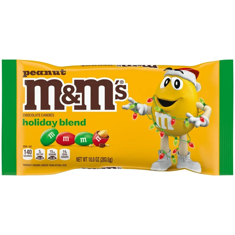 M&M's Peanut Milk Chocolate Christmas Candy,(1PACK), | Walmart (US)