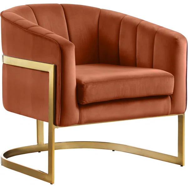 Barnicle 31.5'' Wide Velvet Barrel Chair | Wayfair North America