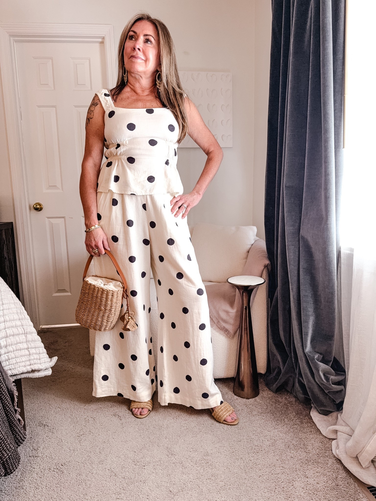Polka dots but make it effortless 🤍🖤 This Target set is giving chic + comfy in the best way—lightweight, flowy, and perfect for warm days or easy styling on repeat. Paired it with neutral slides and a woven bag for that relaxed, put-together vibe ✨

Such a good find and under-the-radar gem from Target 🙌 

Amie Pagan, Target style, polka dot set, spring style 

#LTKSeasonal #LTKootd