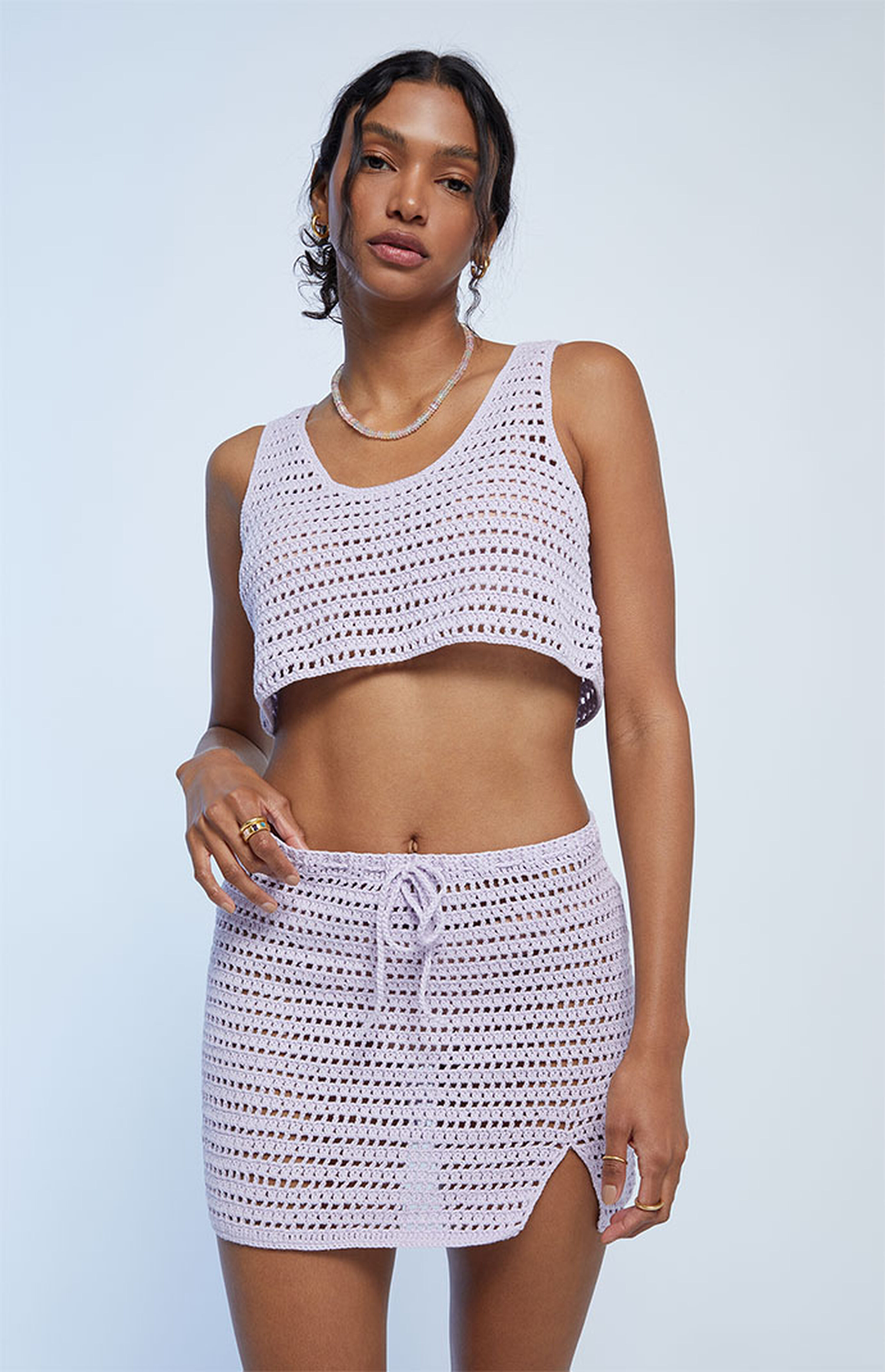 LA Hearts Daisy Chain Crochet Mini Skirt | PacSun