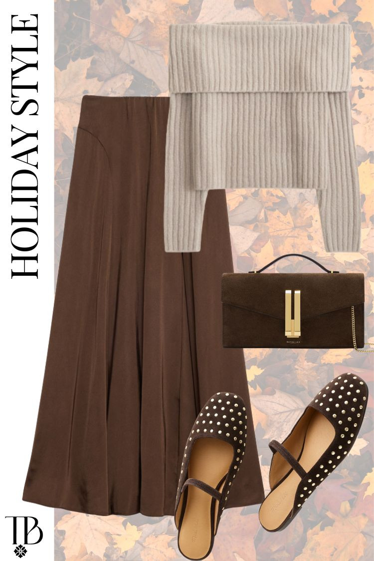 Effortless elegance for the holidays 🤎 Loving this ribbed off-shoulder sweater paired with a flowy chocolate maxi skirt and studded flats — cozy, chic, and perfect for any Thanksgiving or Christmas gathering. #HolidayStyle #FallOutfit #CozyChic

 

 #LTKHoliday #LTKSeasonal #LTKStyleTip