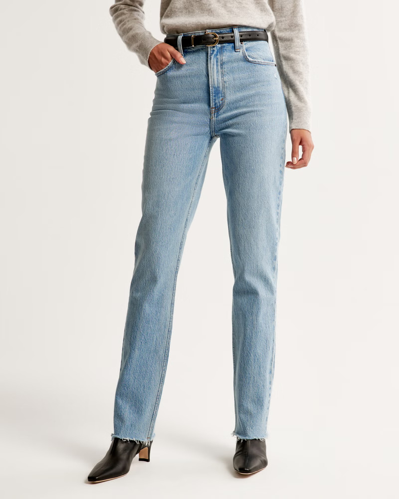 Women's Ultra High Rise 90s Straight Jean | Women's Bottoms | Abercrombie.com | Abercrombie & Fitch (US)