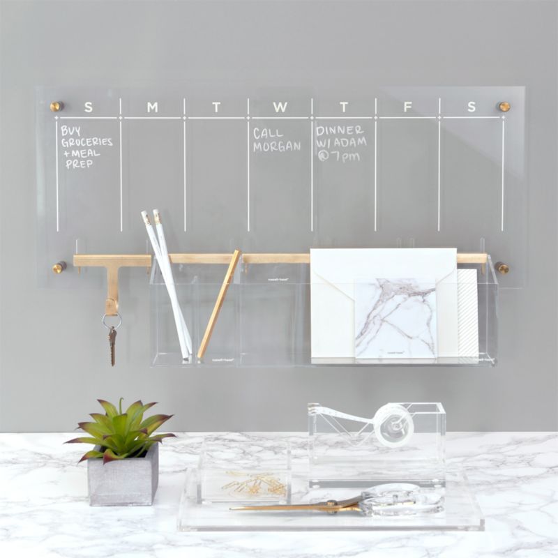 Russell + Hazel Acrylic Weekly Dry-Erase Calendar + Reviews | Crate and Barrel | Crate & Barrel
