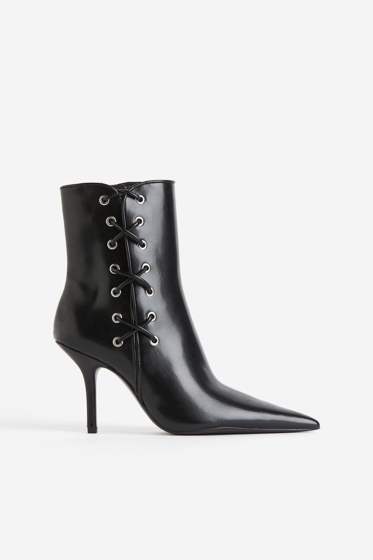 Lacing-detail Heeled Boots | H&M (US + CA)