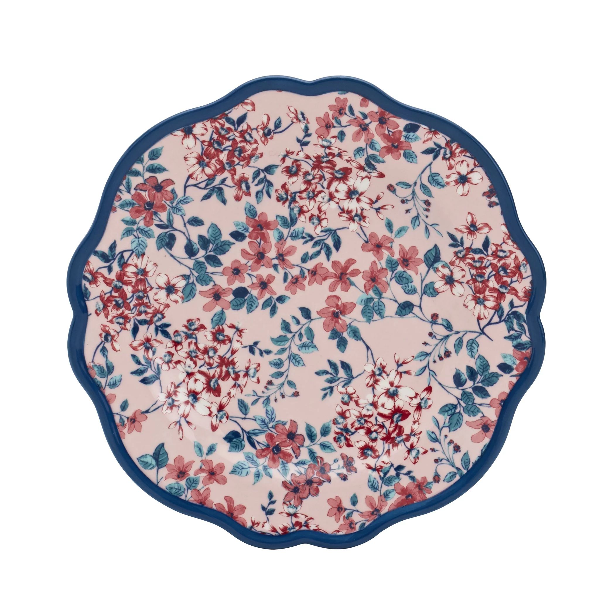 The Pioneer Woman Pretty Posies 8.75" Salad Plate - Blue Floral Stoneware | Walmart (US)