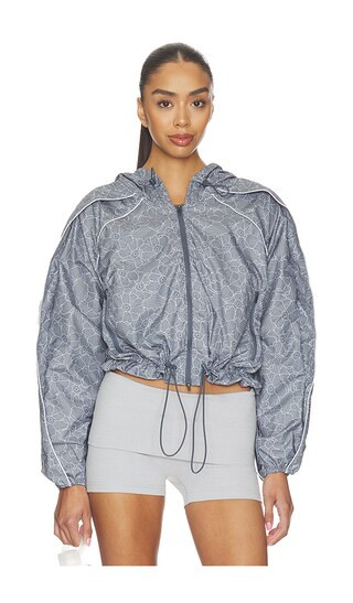 Running Print Jacket in Light Solid Grey | Revolve Clothing (Global)