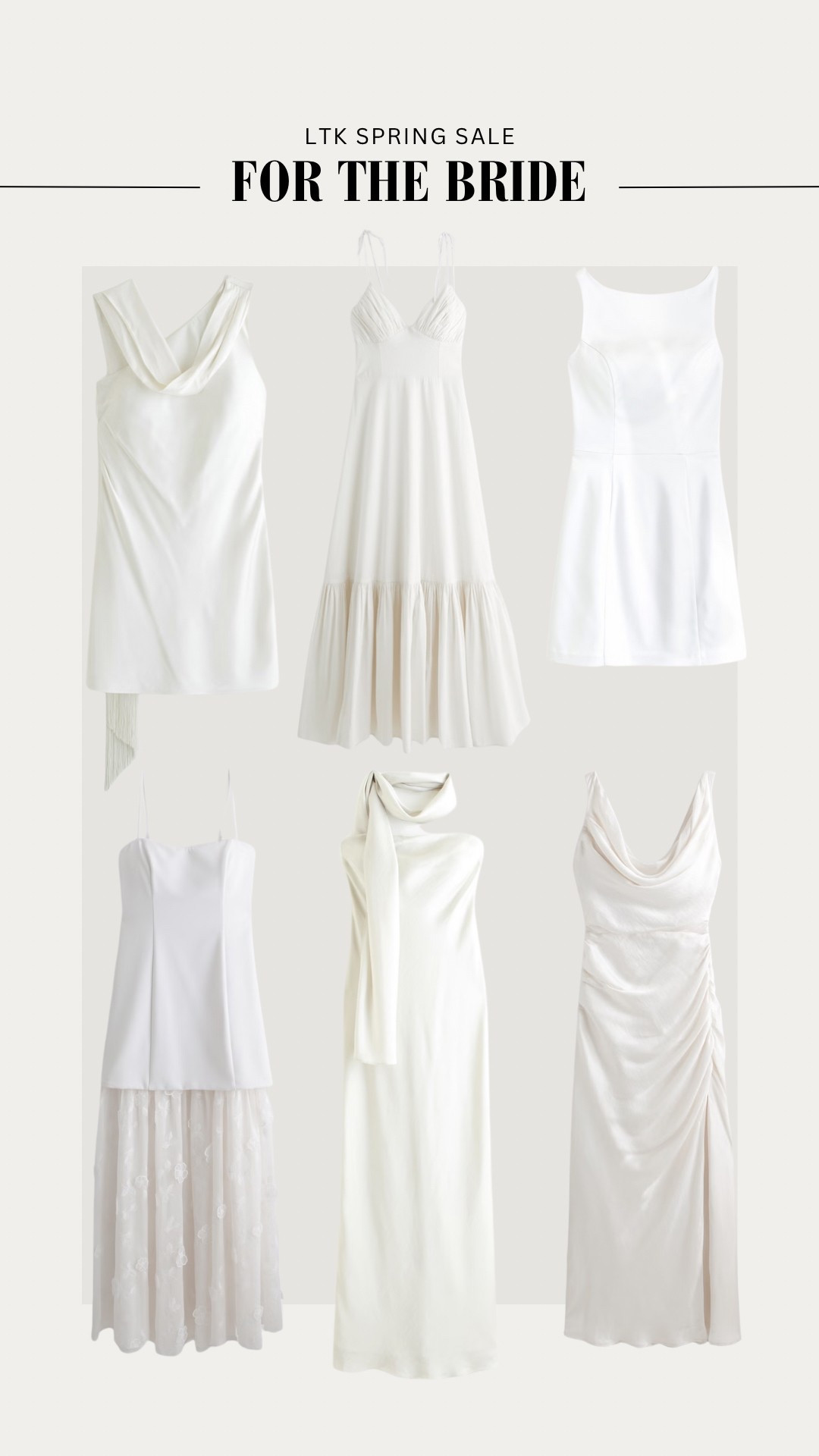 White bridal dresses from Abercrombie 

#LTKWedding #LTKSpringSale