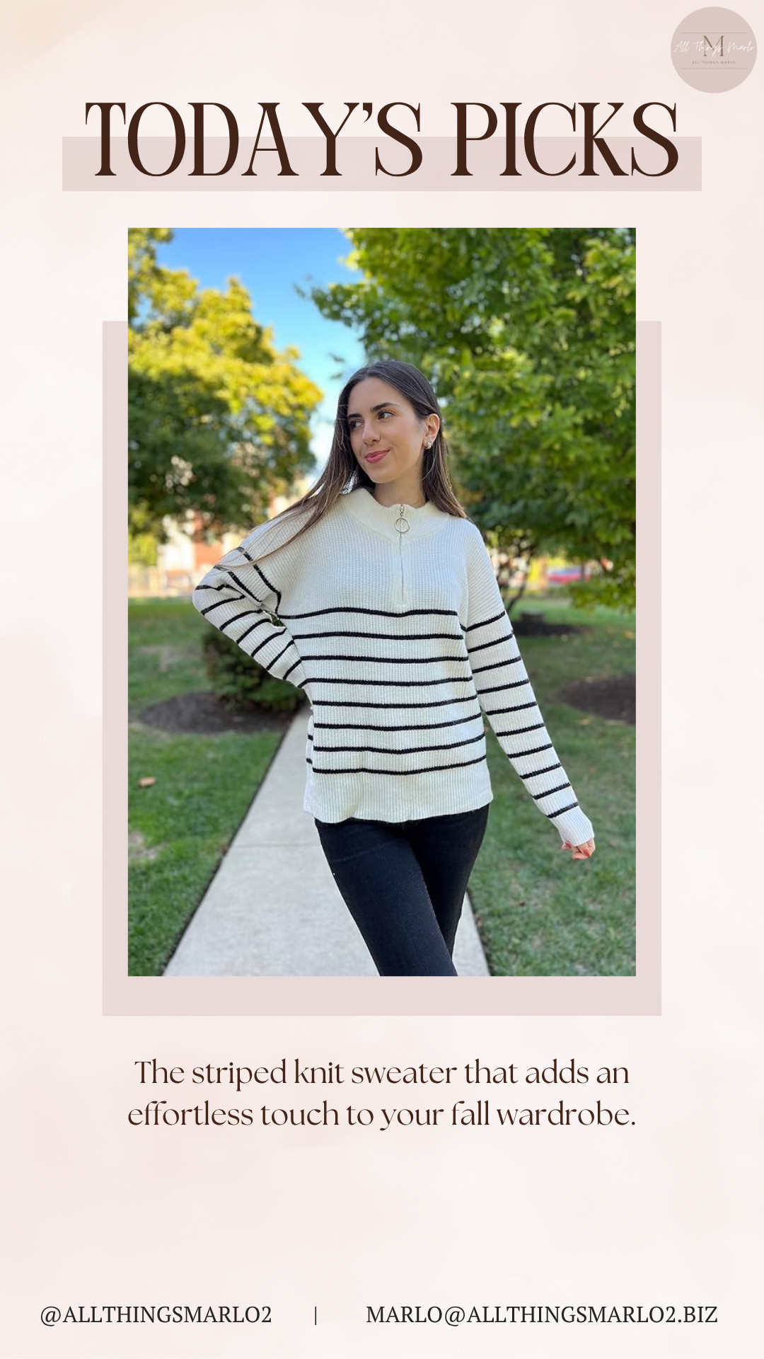 The striped knit sweater that adds an effortless touch to your fall wardrobe. 

 #LTKSeasonal #LTKWorkwear #LTKTravel