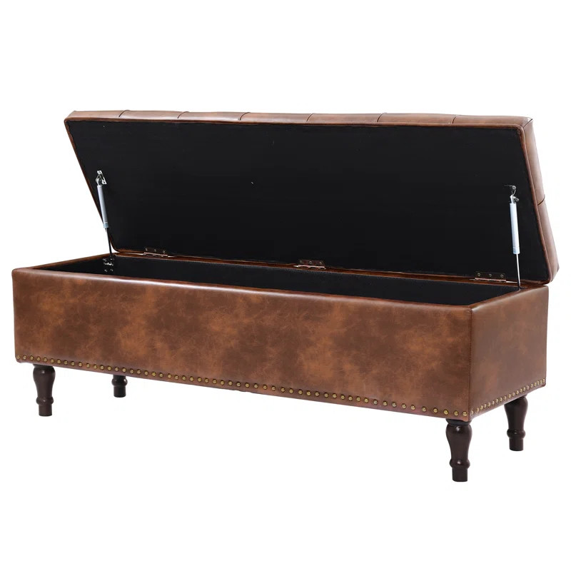 Arlecia Faux Leather Upholstered Storage Bench | Wayfair North America