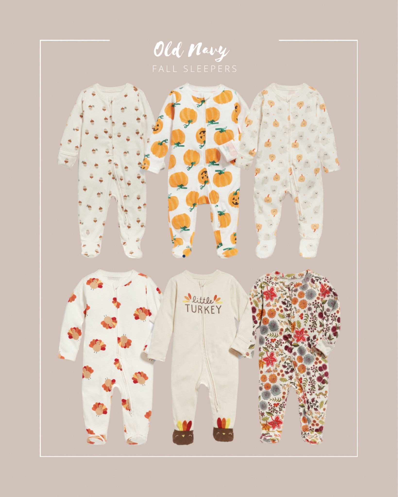 The little turkey one 🥰🥰 cutest fall sleep and play onesies from old navy. On sale now!! 

Fall, thanksgiving, baby outfit, toddler clothes, family matching pajamas, pjs

#LTKSeasonal #LTKbaby #LTKfamily