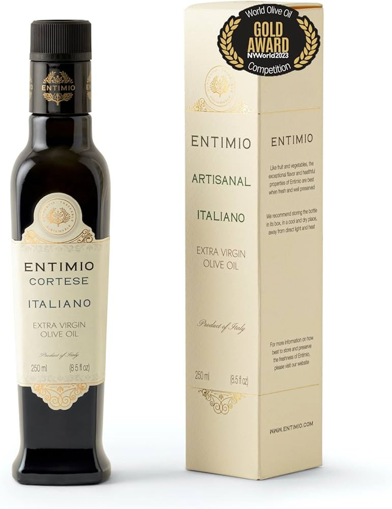 Entimio Cortese | Italian Polyphenols Rich (+400mg/kg) 2023 Gold Award Medium Organic Olive Oil E... | Amazon (US)