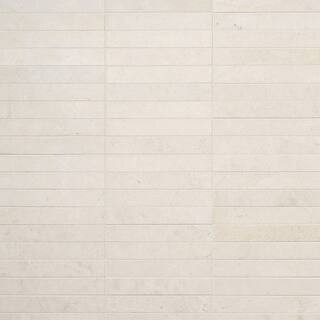 Vanilla Warm White 1 in. x 6 in. Stacked Honed Marble Mosaic Floor and Wall Tile (1 Sq. Ft. / Each) | The Home Depot