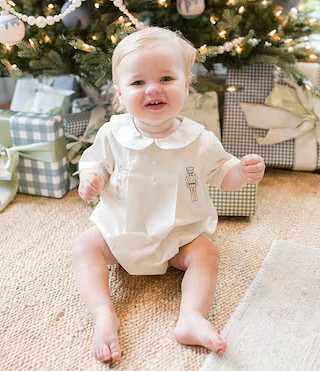 Edgehill Collection x The Broke Brooke Baby Boys George Embroidered Nutcracker Bubble | Dillard's | Dillard's